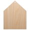Simple House Solid Unfinished Craft Wood Holiday Christmas Tree DIY Pre-Drilled Ornament